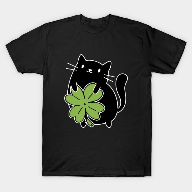 Lucky Black Cat T-Shirt by Bruno Pires